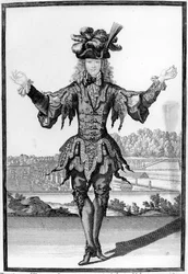 Un homme de qualité habillé en danseur, vers 1695